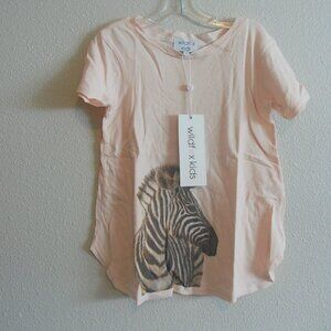 Wildfox Zebra Tee in Peach